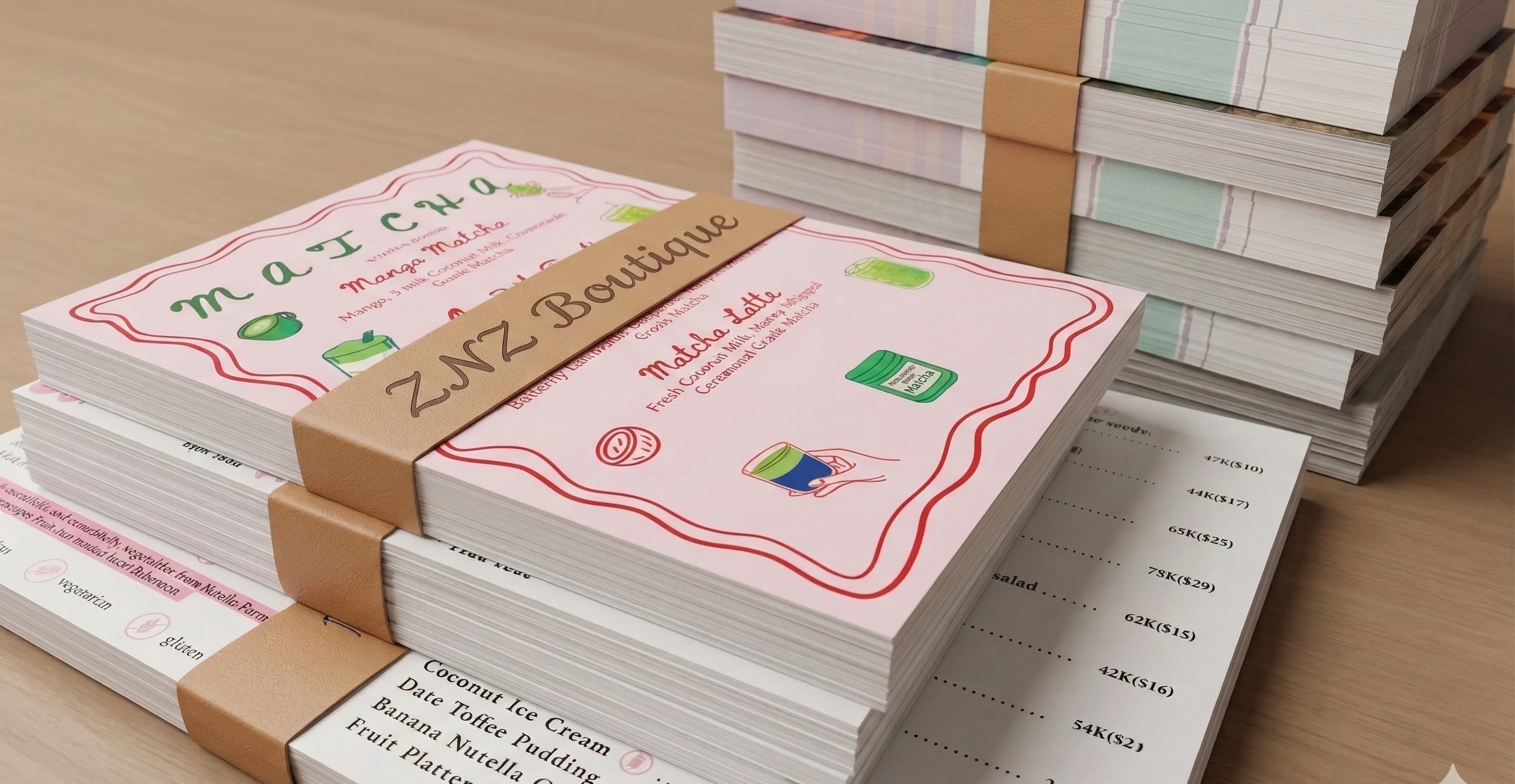 ZNZ Boutique Menu